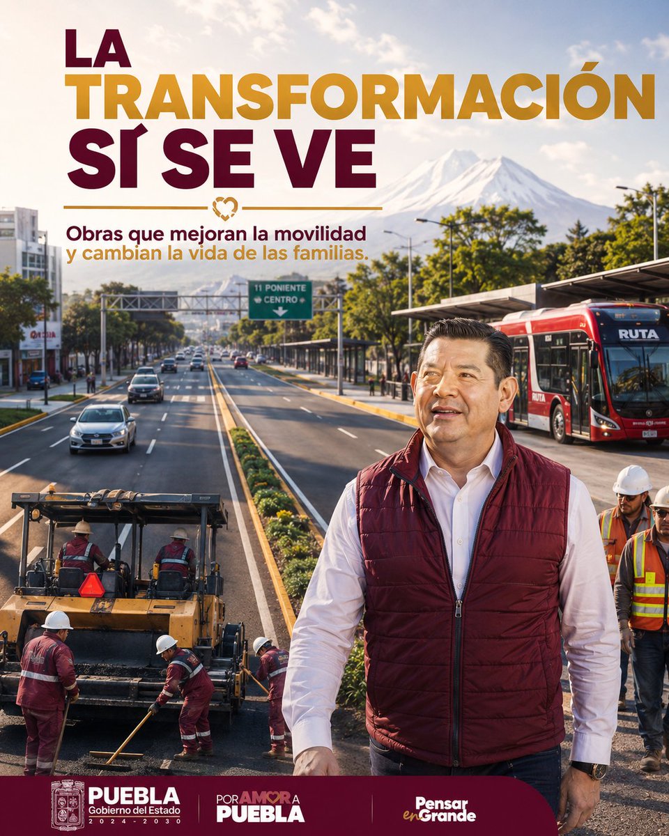 eltigrezurdo's tweet photo. Con cinco Circuitos de Movilidad Rehabilitados, el Gober @armentapuebla_  avanza en la modernización de vialidades estratégicas de la capital y la zona metropolitana. https://t.co/fSWBdeKZ2J