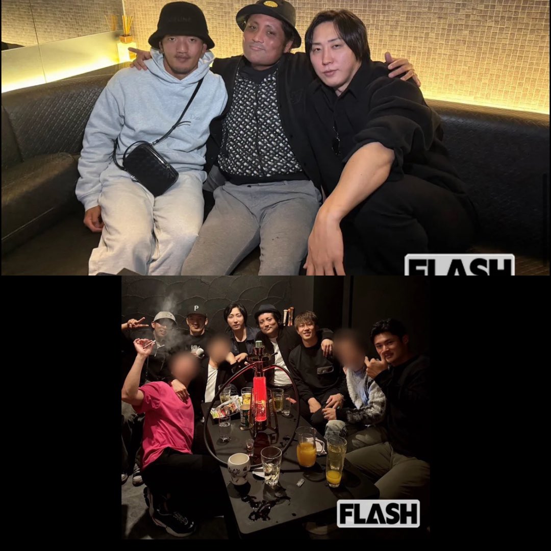 24chokemaru's tweet photo. 【悲報】広島カープ
“ゾンビたばこ”売人「蜜月写真」

・矢野雅哉（27）
・小園海斗（26）
・田村俊介（22）

あと何故か溝口勇児おって流れ弾で草 https://t.co/YZT38VQgAB