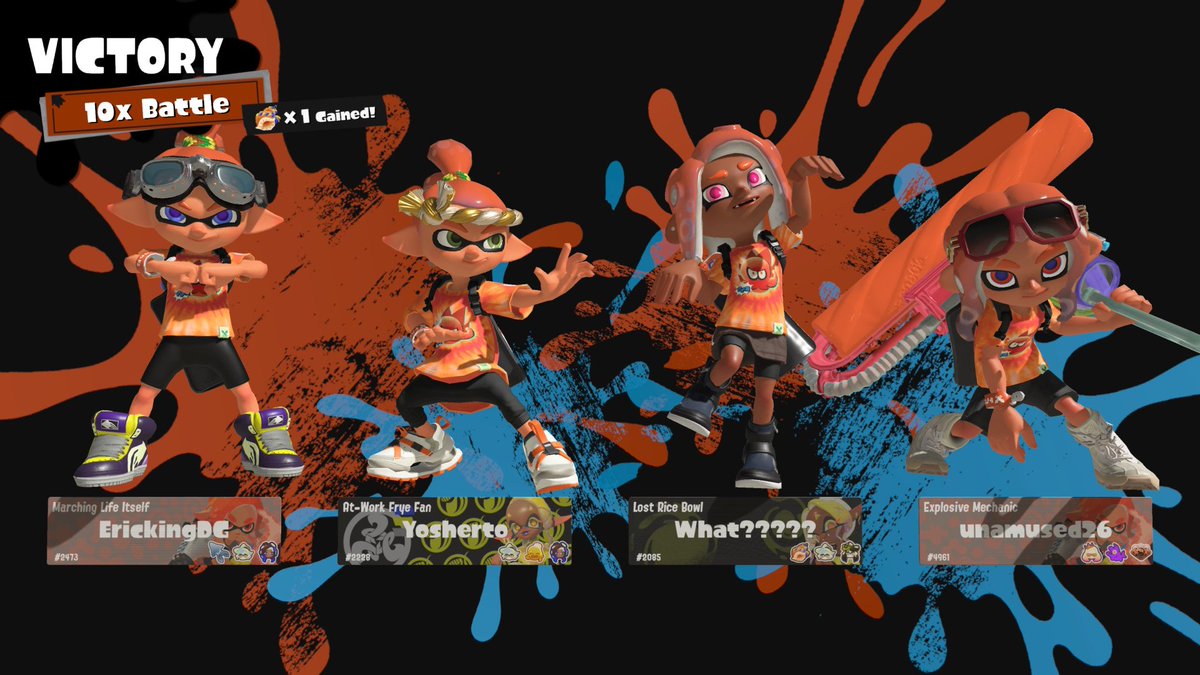Yosherto7's tweet photo. Recuerdos del splatfest, ganadora Frye por equipo poder, #splatoon https://t.co/M841BBn755