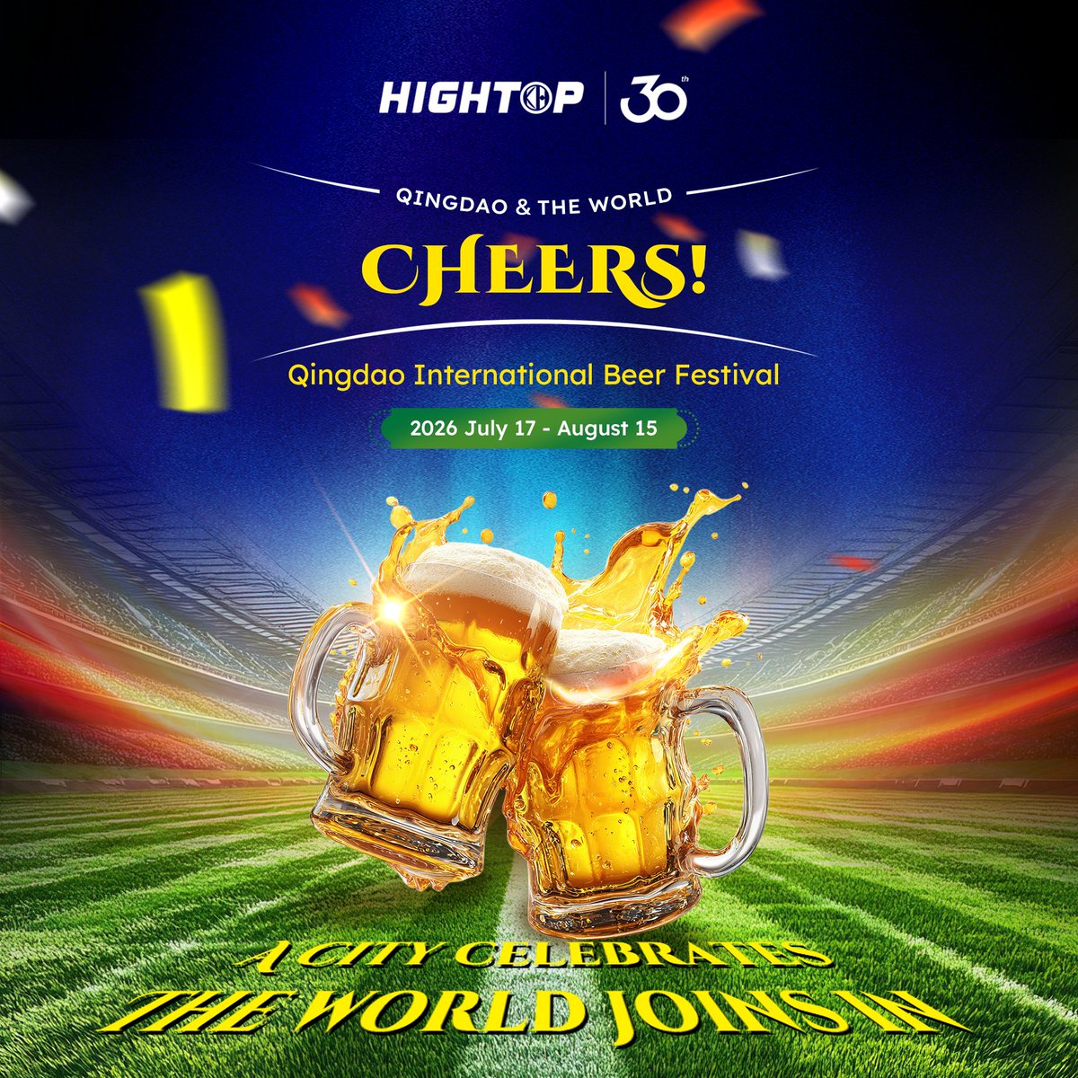 HIGHTOP_Global's tweet photo. 🍻 Cheers to the season!

Qingdao is buzzing with energy as the Beer Festival kicks off – bringing together people from around the world to celebrate, connect, and enjoy. 💙🌍

From Qingdao, to the world – cheers!

#QingdaoBeerFestival #CheersWithTheWorld #Qingdao  #HIGHTOP https://t.co/ltvUNX2KTf