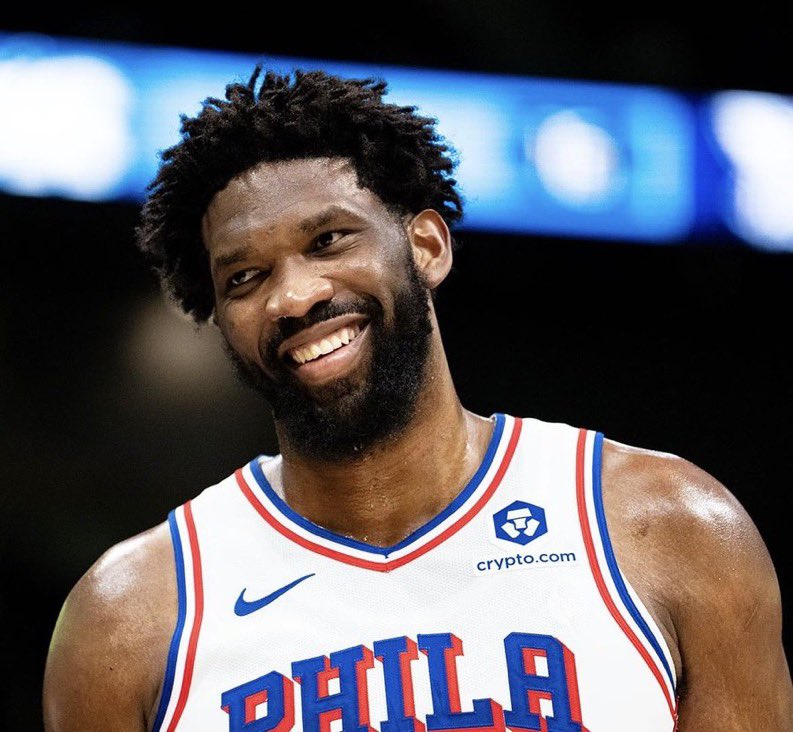 embiiddropped70's tweet photo. is he not the most handsome guy in the league ? https://t.co/XBjRRWjuft