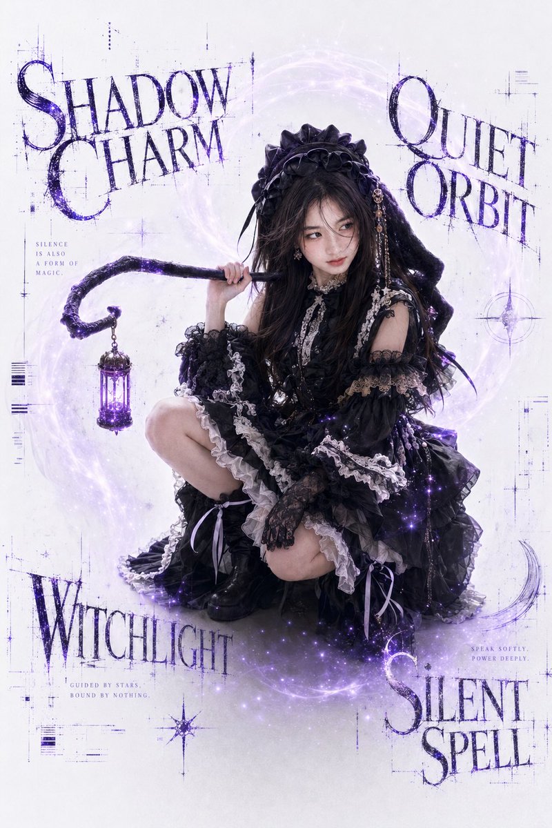 提示词:
上传参考人像,将人物替换为参考图中的女生,保留原图的魔法少女姿势、构图、镜头角度和白色棚