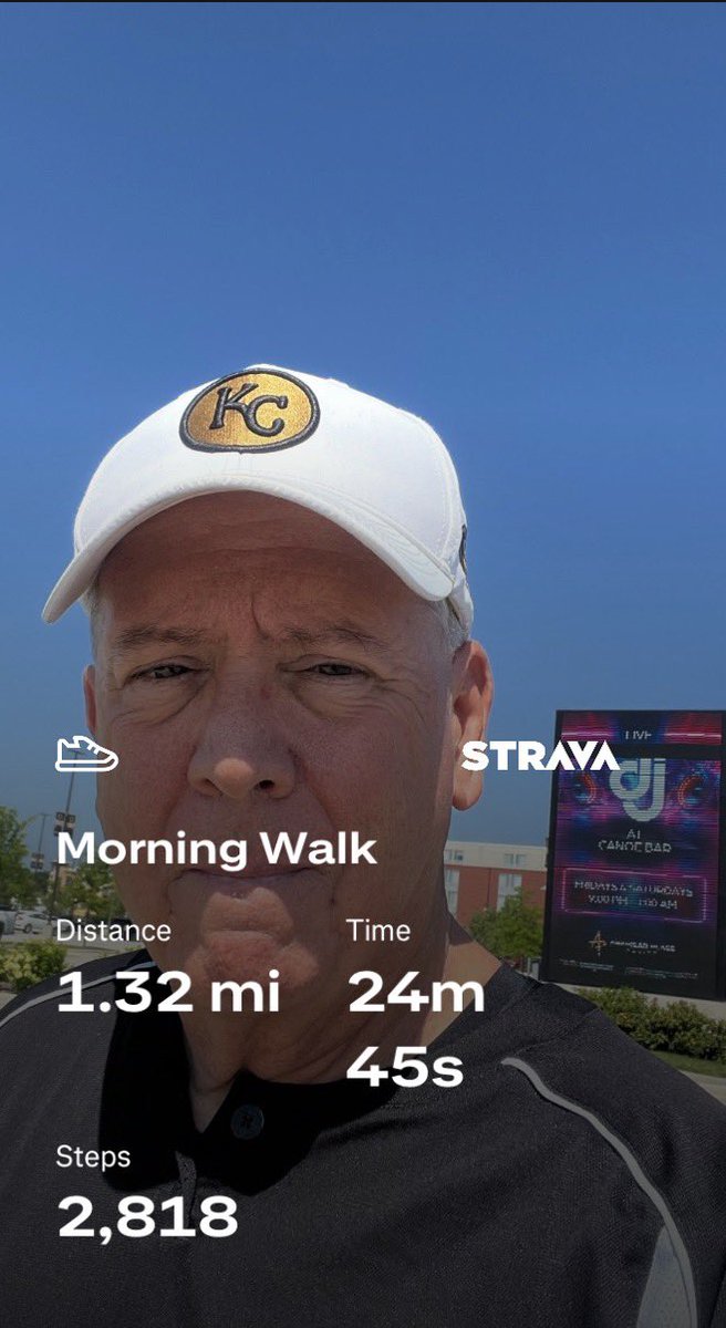 DonWeast's tweet photo. Day 12 of #5KaDay was again #NotInaRow. Took a walk in the morning and another tonight on either side of driving around scoping out where to go tomorrow for Jackβs ROTC NSI graduation and picking his mom up from Midway. https://t.co/O2x2rhpigr
