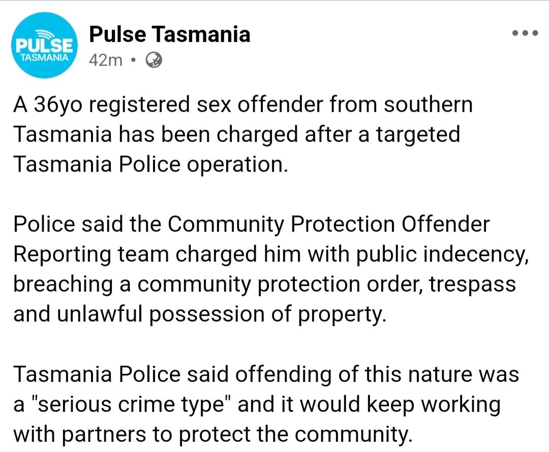 AnonEMousie's tweet photo. #sexoffender #communityprotection #breach #indecency #tasmania https://t.co/e0bxF2kkWh