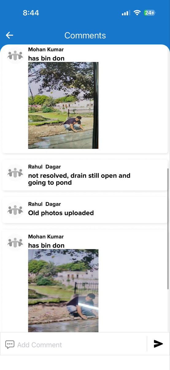 SamaspurKhalsa's tweet photo. Sir, the MCD employees are not resolving the complaint and closing it by uploading old pics. I have reopened the same complaint multiple times and the close it within hrs. The drain is going into pond and may cause of malaria in the area. @CMODelhi @MCD_Delhi @DC_NGZMCD https://t.co/L1HV9WMuzO