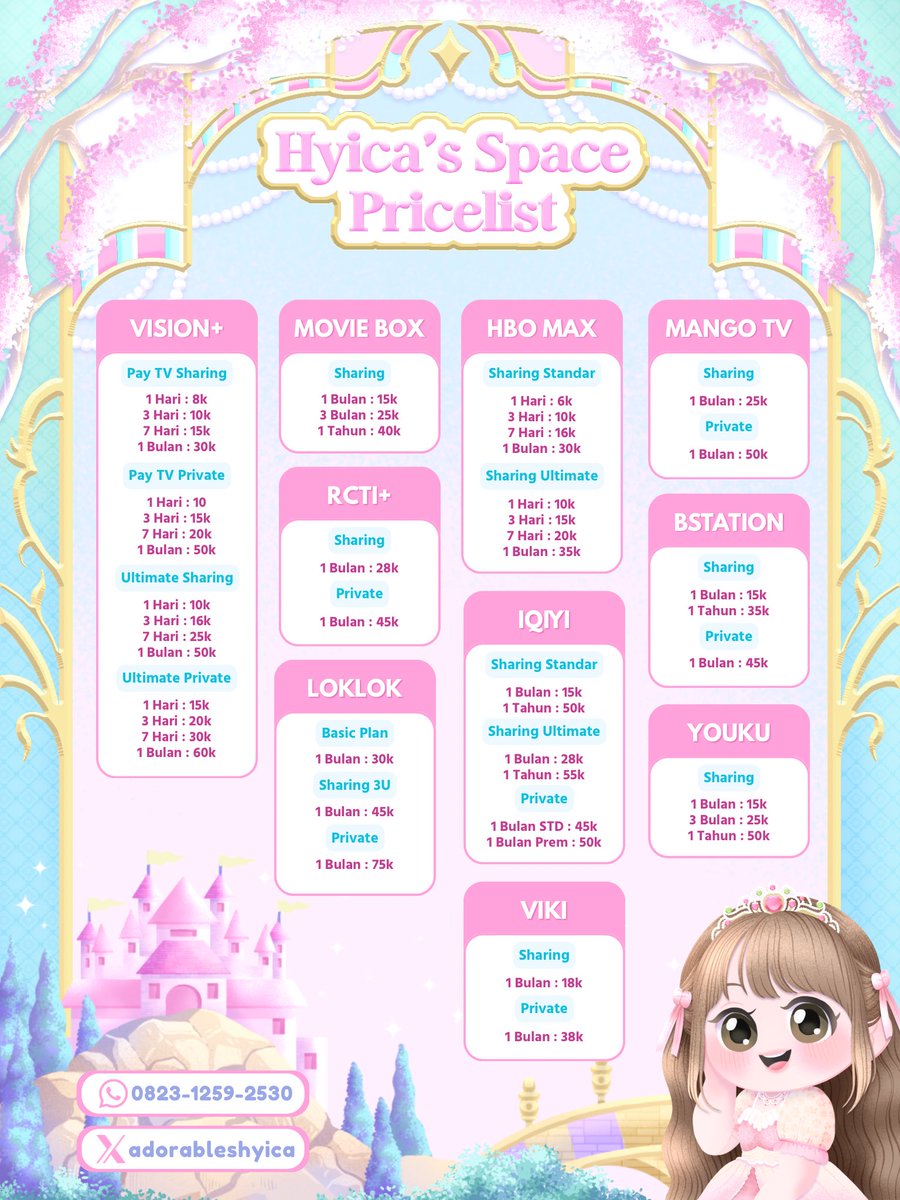 cotlfs's tweet photo. 🎀 TES MASUK GAK WTS WTB APLIKASI PREMIUM PRO MURAH GARANSI TRUSTED FAST RESPON

CANVA MEITU YOUTUBE DUOLINGO GEMINI DISNEY WETV PRIME CAPCUT REMINI CHATGPT DEEPL GROK CLAUDE MICROSOFT SPOTIFY APPLE MUSIC HBO NETFLIX IQIYI #bealanjaㅤ 

💌 https://t.co/efA48IwpxF

senin semangat https://t.co/trWnzlAinn