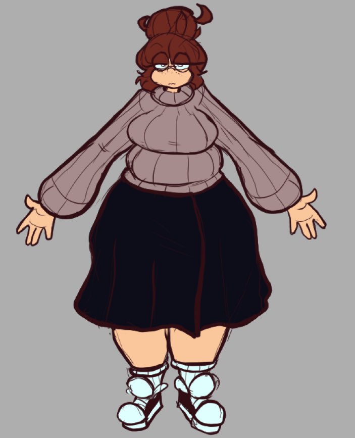 UnoBun4's tweet photo. Alright last but not least the mean fat girl herself….  Meet Gwen, a intelligent extremely arrogant jerk who loves demeaning anyone who she finds to be beneath her. All the art showcased is by the wonderful @SkoomBaBoom ^w^ https://t.co/9LodAQbiVT