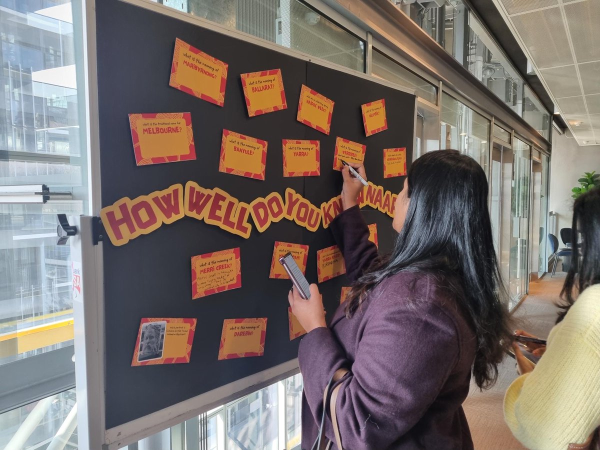 StartekAU's tweet photo. Recognising NAIDOC Week and the 50 Years of Deadly theme. At Startek, a morning tea and place names activity encouraged reflection, learning and respectful enquiry into language as a living expression of identity. #NAIDOCWeek https://t.co/JntX9sIibR