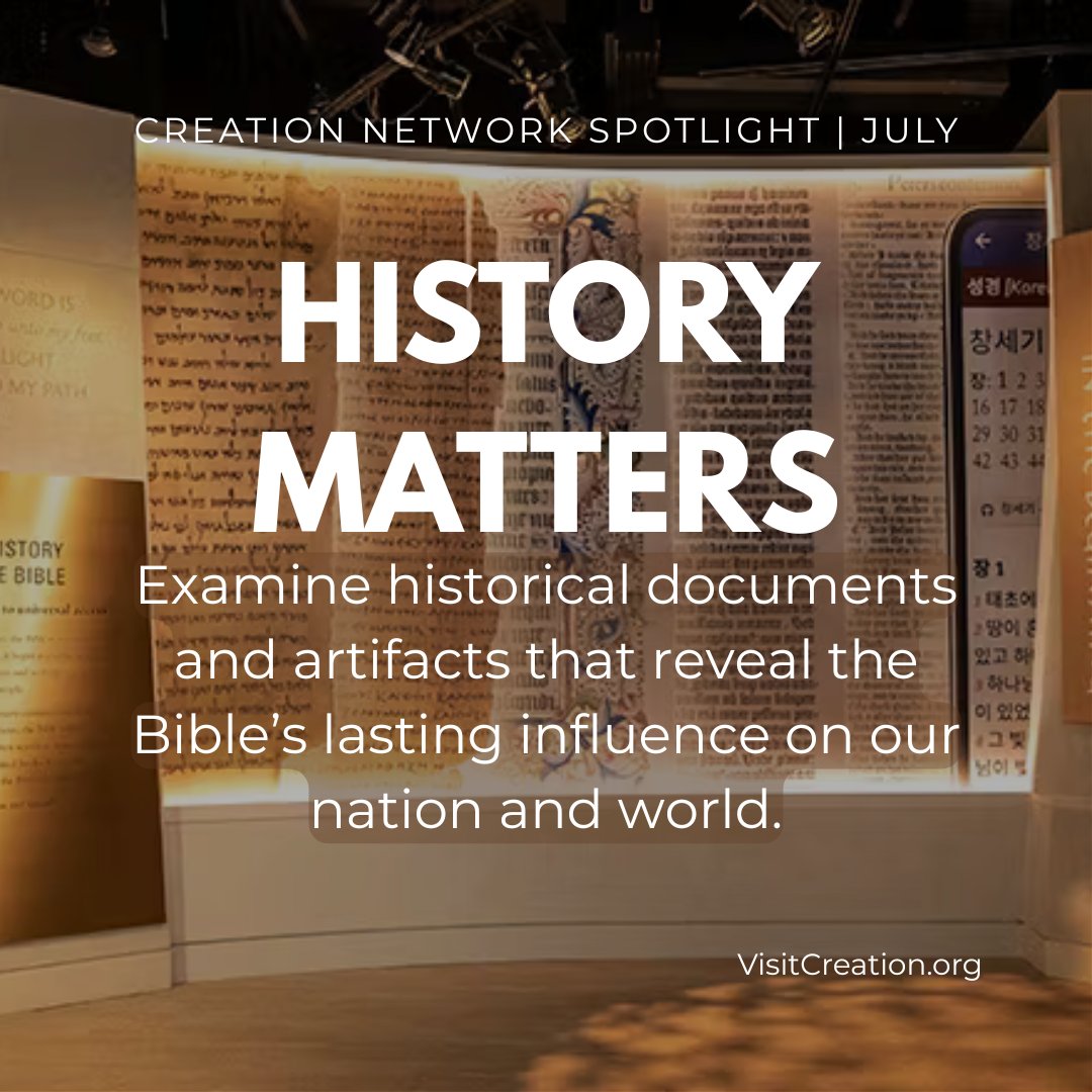 creationtoday's tweet photo. As America marks 250 years, rediscover the Book that shaped history. July's Creation Network Spotlight is the Museum of the Bible in Washington, D.C. @museumofBible

📍 Visit: https://t.co/dwwheH0WPU
🇺🇸 Watch our episode on America's providential history: https://t.co/zV16kJ4s56 https://t.co/vJMQq72PBE