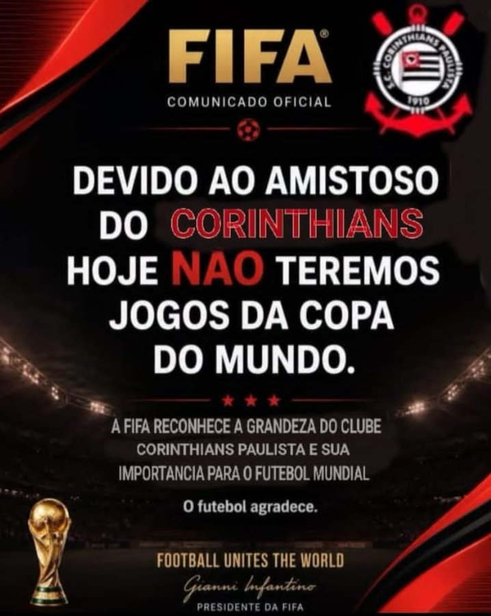 FeAlvinegra_'s tweet photo. Fifa anunciou agora porque nao teve joga da copa do mundo,a gente ja imaginava..saudade do Matheuzinho salvar em cima da linha do gol e Charles caindo sentado.Como é gostoso voltar a tomar coquetéis de calmantes com nosso coringao. https://t.co/kIbebGqPLI