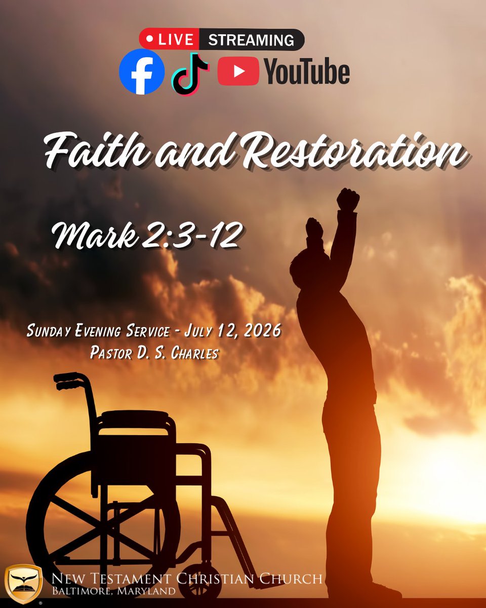 NTCCBaltimore's tweet photo. We are LIVE with Sunday Evening Service! Log in and join us on:

Facebook at: https://t.co/pAr9Cvs9Cj

YouTube at: https://t.co/z2CFZFm1jO

And on TikTok Live!

#newtestamentchristianchurch #sundayservice #ntcc #scripture #church https://t.co/sin3QzivSf
