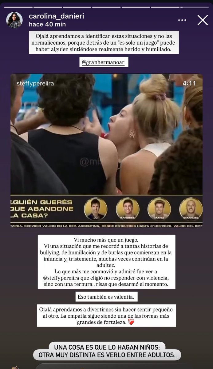 laliana24's tweet photo. Concuerdo totalmente! #granhermano https://t.co/K7qzykDP27