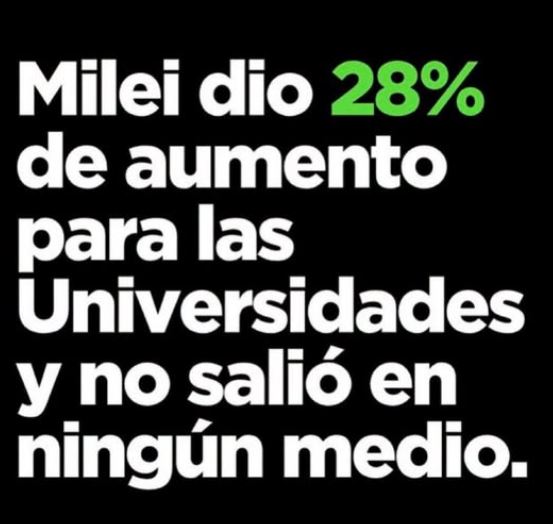 Tv_Libertaria's tweet photo. 📘El Presidente MILEI dió AUMENTOS a las Universidades https://t.co/6gyp4FtWjA