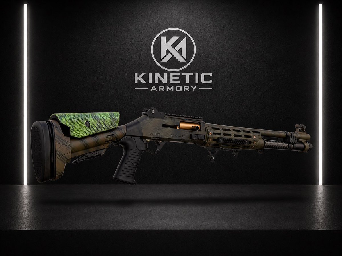 Kinetic_Armory's tweet photo. 🐍 ONE SERPENT LEFT.

Limited Cerakote. 18.5” tactical 12 gauge. When it’s gone, it’s gone.

Orthos Raider S4 Elite — Serpent
• 18.5” chrome-lined | 6+1
• SHOCK FORCE recoil system
• Full Picatinny rail + M-LOK
• Ghost-ring / fiber-optic front
• Made in USA · Lifetime warranty

$1,699.99 — shipped to your FFL

BUY HERE - https://t.co/Yf85nM2Hy0

Kinetic Armory — Licensed FFL & SOT Dealer

#Shotgun #12ga #Tactical #Orthos #KineticArmory