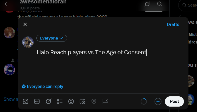 awesomehalofan's tweet photo. "I'm wondering why none of the big halotubers will speak to me" I think to myself as I concoct yet another purposefully outlandish tweet https://t.co/lYloYoGDFE