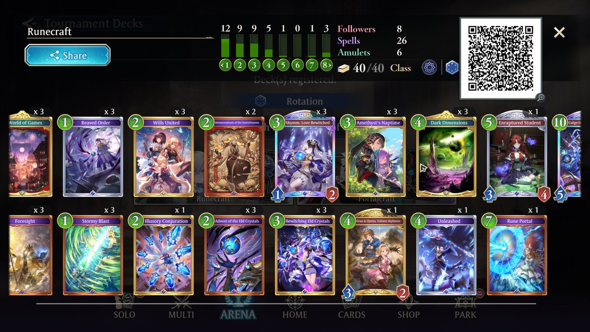 aketateshincha's tweet photo. SVO AMEU: Season 2 Preliminary 1
BO3 6-0 無敗で通過💪🦉🐱

ドロソが多く、パワーの高いデッキ2つ、魔手ウィッチと破壊ネメシスで参加🔮🎤

W 6-2
Nm 6-1

最も母数の多かった連携ロイヤルに10-0で全勝でした https://t.co/pefTaqSu8x
