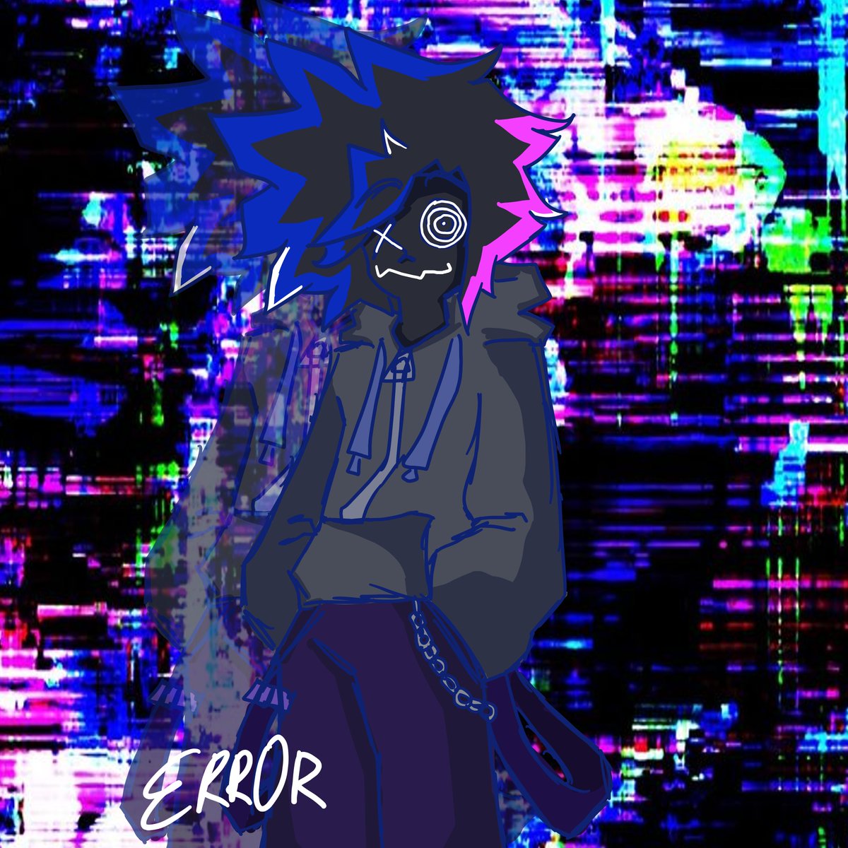 fnfwexitea's tweet photo. No matter how hard I tried, I couldn't quite pull it off, but here goes: Introducing the one and only 3rr0r.
He is a virus that has taken control of Kyro Cross—also known as Glitch Sky
#error #errorcode #glitch https://t.co/FKj0QODh8O