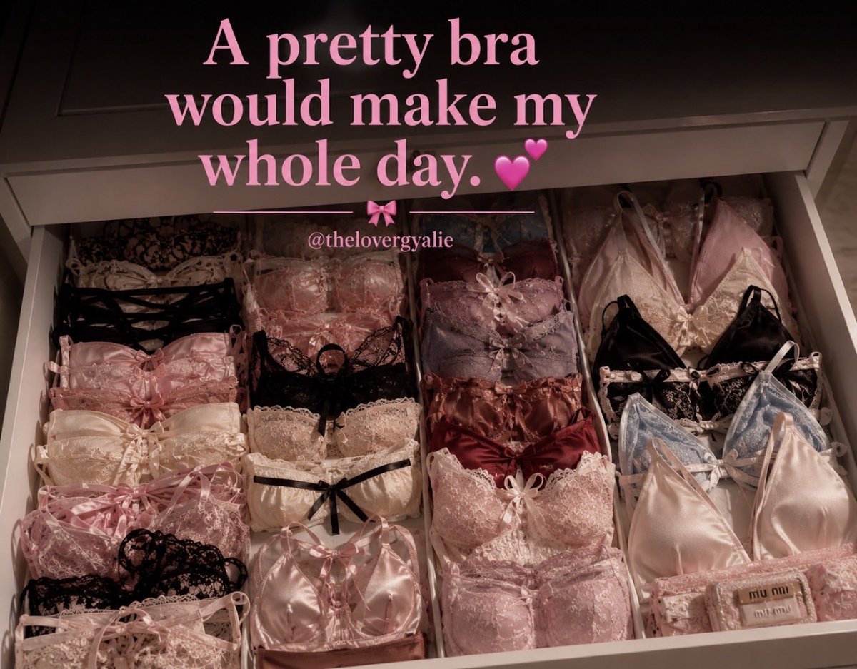 thelovergyalie's tweet photo. 💖 A pretty bra really would make my whole day ✨ https://t.co/a372Ml4ezb