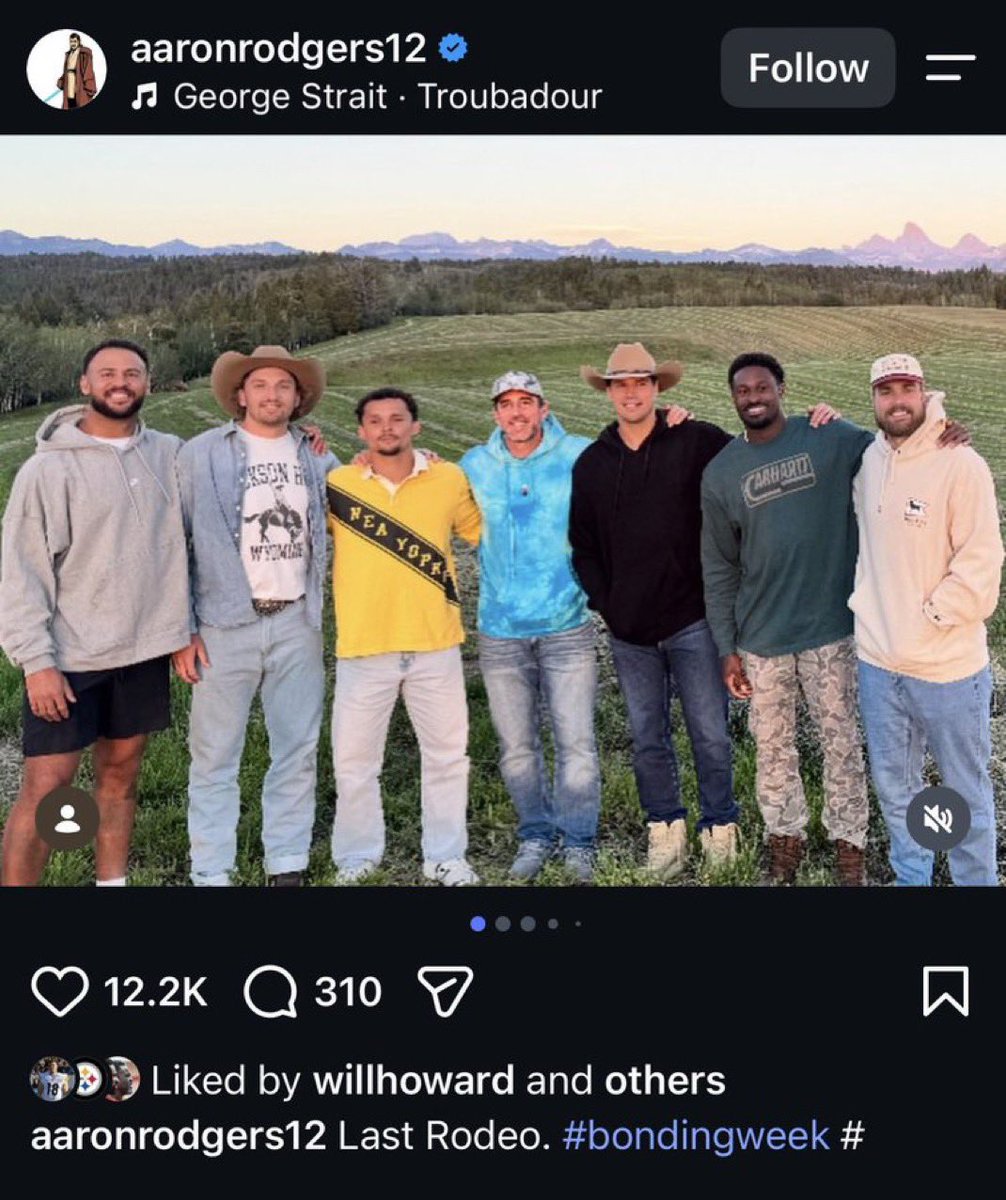 PickensBurgh's tweet photo. Aaron Rodgers on Instagram. 

“Last Rodeo”.

👀👀 https://t.co/eP6zDuUYYR