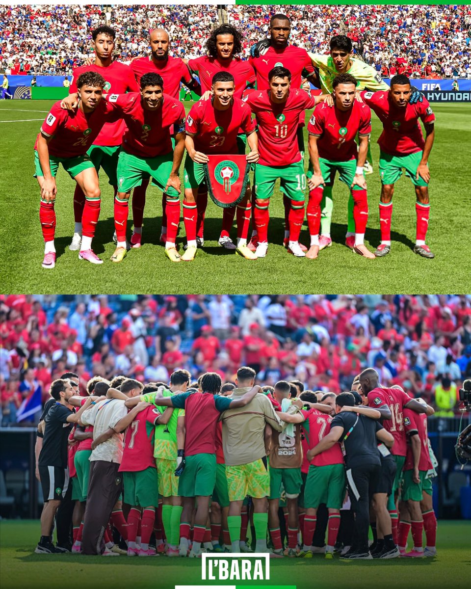 lbaramedia's tweet photo. Le Maroc a atteint les demi-finales en 2022 puis les quarts en 2026. Des résultats qui témoignent des grandes ambitions des supporters.
Les Lions de l’Atlas restent les auteurs des deux meilleurs parcours de l’histoire des sélections arabes et africaines en Coupe du monde. 🇲🇦❤️ https://t.co/9y2iujdWtA