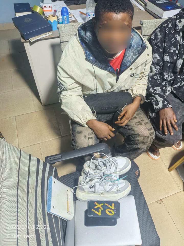DavidAdombxil's tweet photo. BREAKING NEWS

The Northern Regional Police Command has arrested two Nigerian nationals, Daniel Victor Eze and David Oko Ewa, in connection with the murder of Nkemujika Uzorchuku Eze, a 36year old Nigerian national, whose body was discovered in his in his residence at Tamale. https://t.co/UfOxnUfxbI