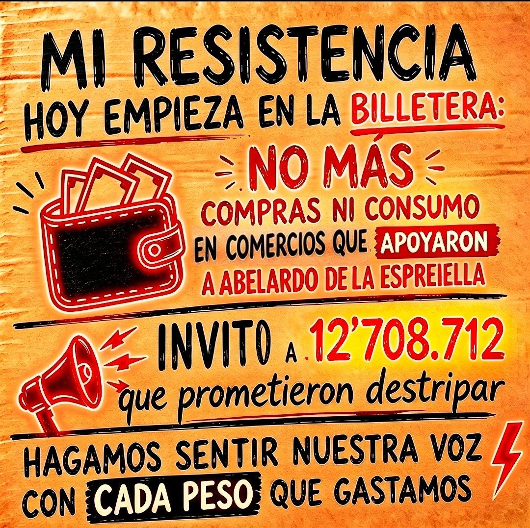 Dryska344's tweet photo. BOICOT DIGITAL Y COMERCIAL 
A QUIENES APOYARON al que  prometió destriparnos 
-NO LE COMPRES SUS PRODUCTOS 
-NO SIGAS EN REDES
-BLOQUEALOS
El boicot les duele en el bolsillo y eso les arde.
QUE NO GANEN CON NUESTRO DINERO Y LIKES  
PROGRESISTA APOYA A PROGRESISTA ✊🏼🇨🇴 https://t.co/vJTWCSbMiJ