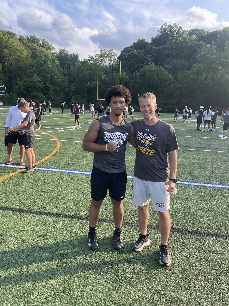 JBI_general11's tweet photo. Thank you @PeteShinnick for the great experience I had at the @Towson_FB camp today. @CoachBMyers @DarianDulin @LionsRecruits @Coach_PThompson https://t.co/J8KFYSfnjW
