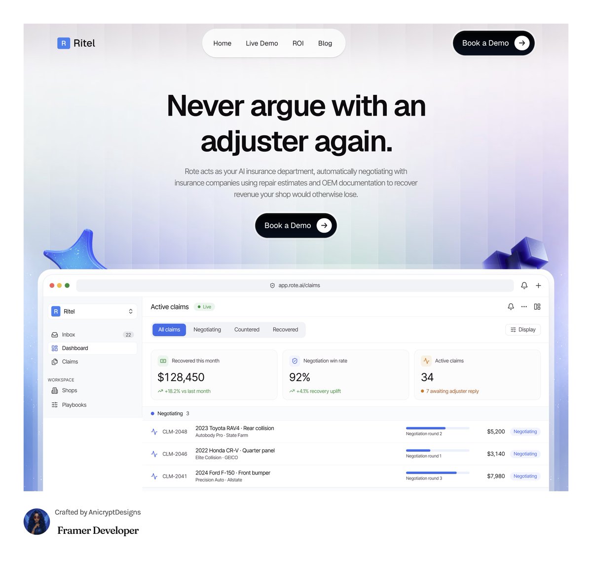 Anicrypt | Framer Developer tweet media