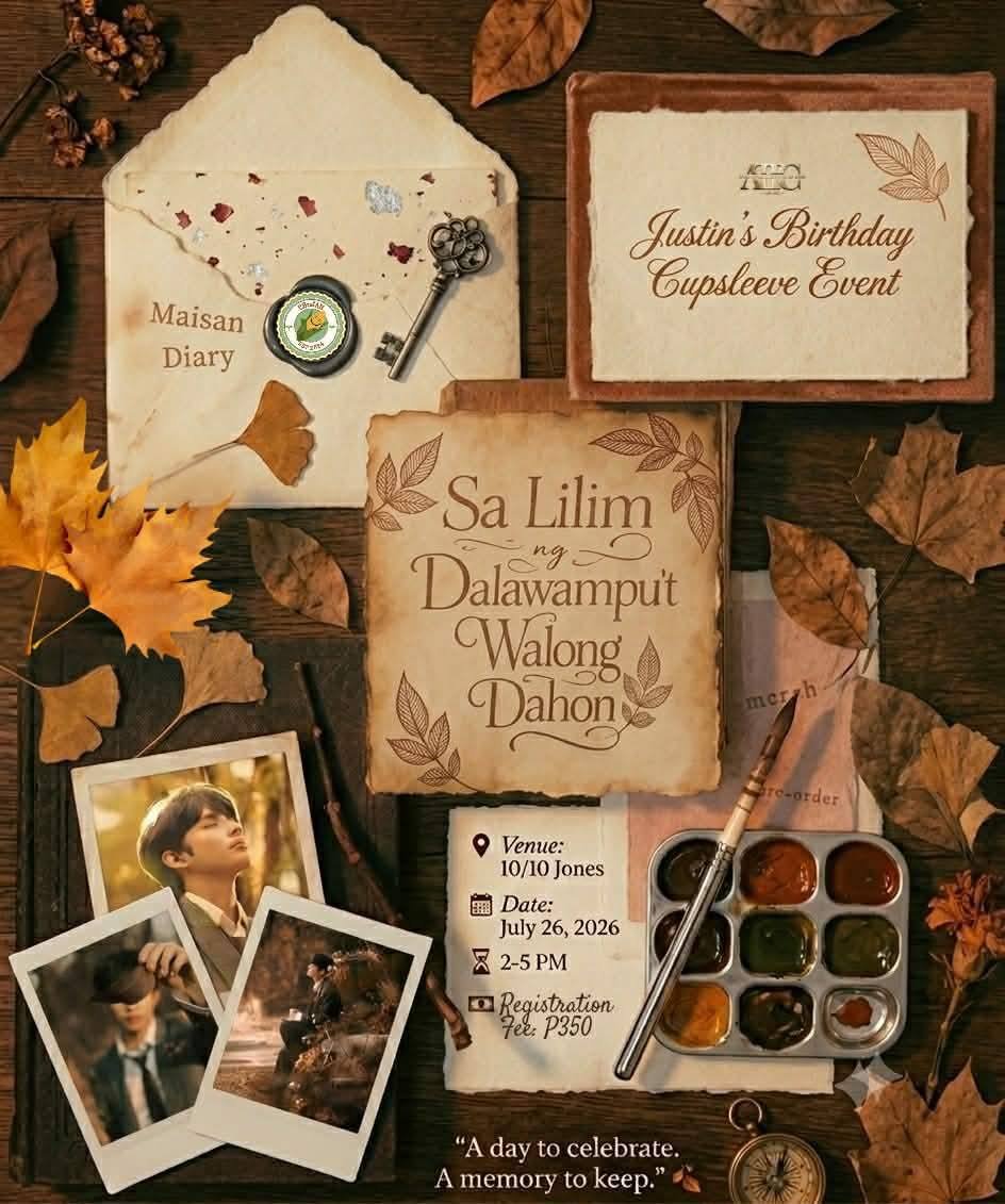 CbuJAH's tweet photo. You still haven't registered yet? 🤔

🍂 𝗦𝗮 𝗟𝗶𝗹𝗶𝗺 𝗻𝗴 𝗗𝗮𝗹𝗮𝘄𝗮𝗺𝗽𝘂'𝘁 𝗪𝗮𝗹𝗼𝗻𝗴 𝗗𝗮𝗵𝗼𝗻 🍂

𝑱𝒖𝒔𝒕𝒊𝒏'𝒔 Birthday Cupsleeve Event

🔗 https://t.co/5Qg1cN2mO9

#SaLilimNgDalawamputWalongDahon #JustinDeDios #justin #SB19_JUSTIN https://t.co/KD8JwN8cmD