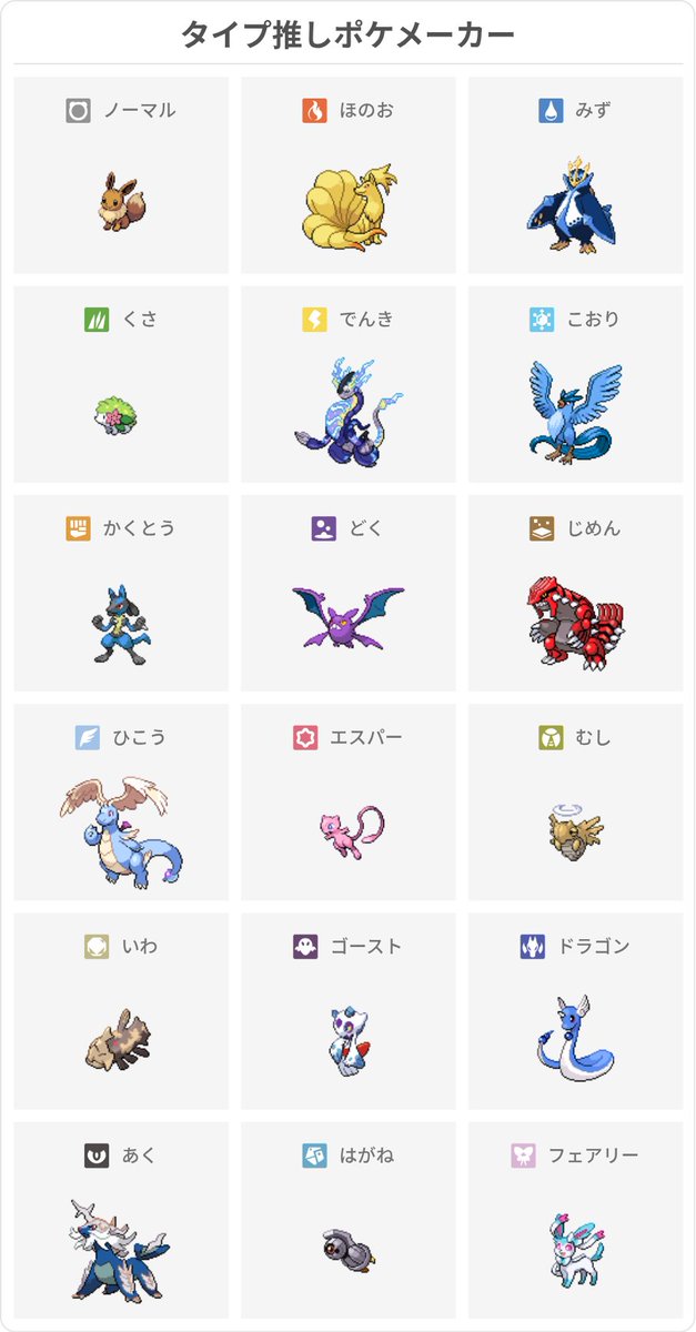 tinyo_games's tweet photo. #タイプ推しポケメーカー

真似してみた
こんな感じ https://t.co/6pJCtJ62Z7