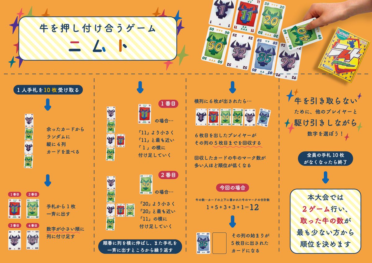 WiTHwithSUAC's tweet photo. 『ランダム ミックス ボドゲ大会』
の種目となるボードゲームを2つ紹介✨
※大会用にルールを改変しています

大会はついに本日7.13.開催❗️
18:00より学生ラウンジでエントリー受付です♪ボドゲを楽しみたい方、お気軽にお越しください🌟

上位4名には人気のボドゲが贈呈されるのでお楽しみに〜🏆 https://t.co/vTNfSNQRa2