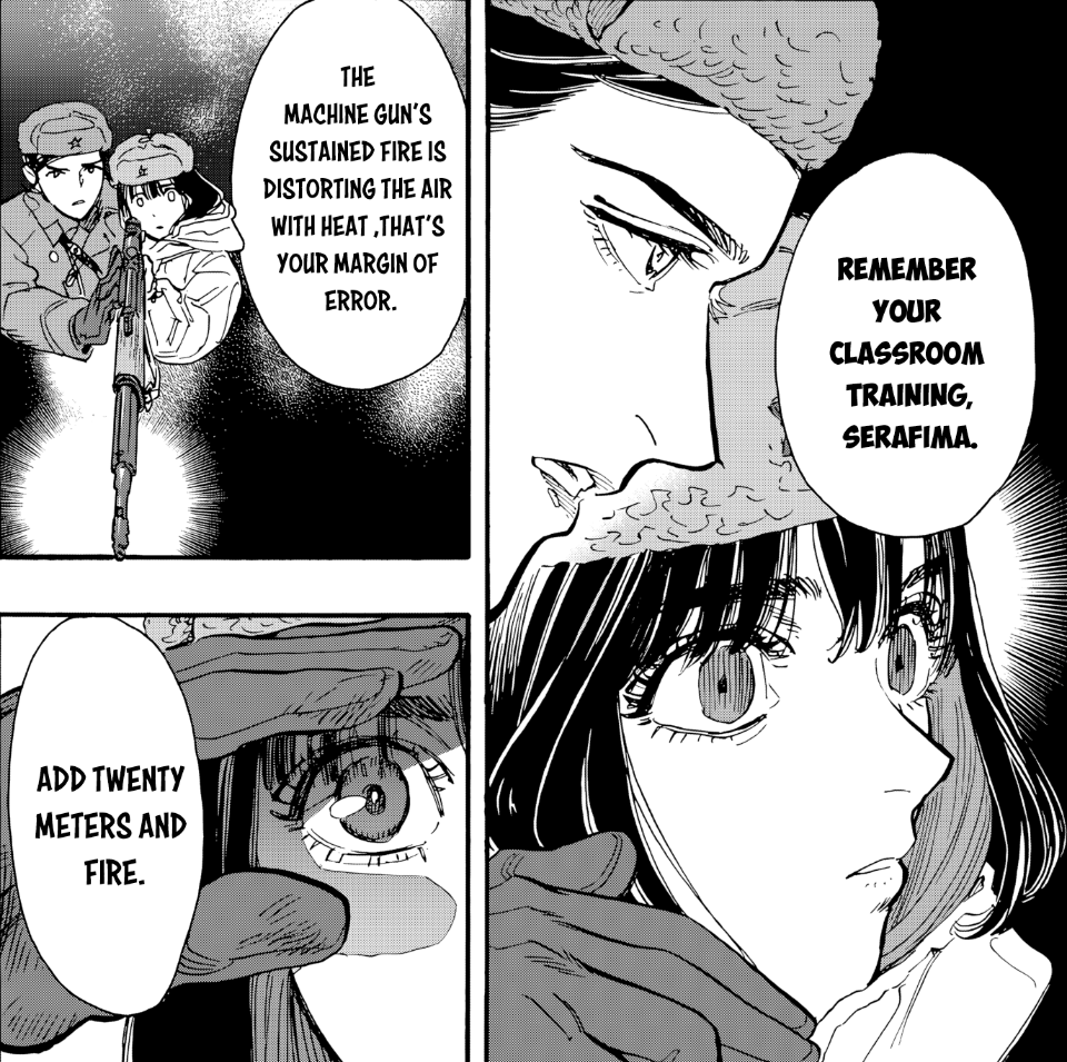 cursedamage's tweet photo. do you believe in the toxic age gap yuri between a soviet sniper and her instructor. https://t.co/aL0ePKNDNw