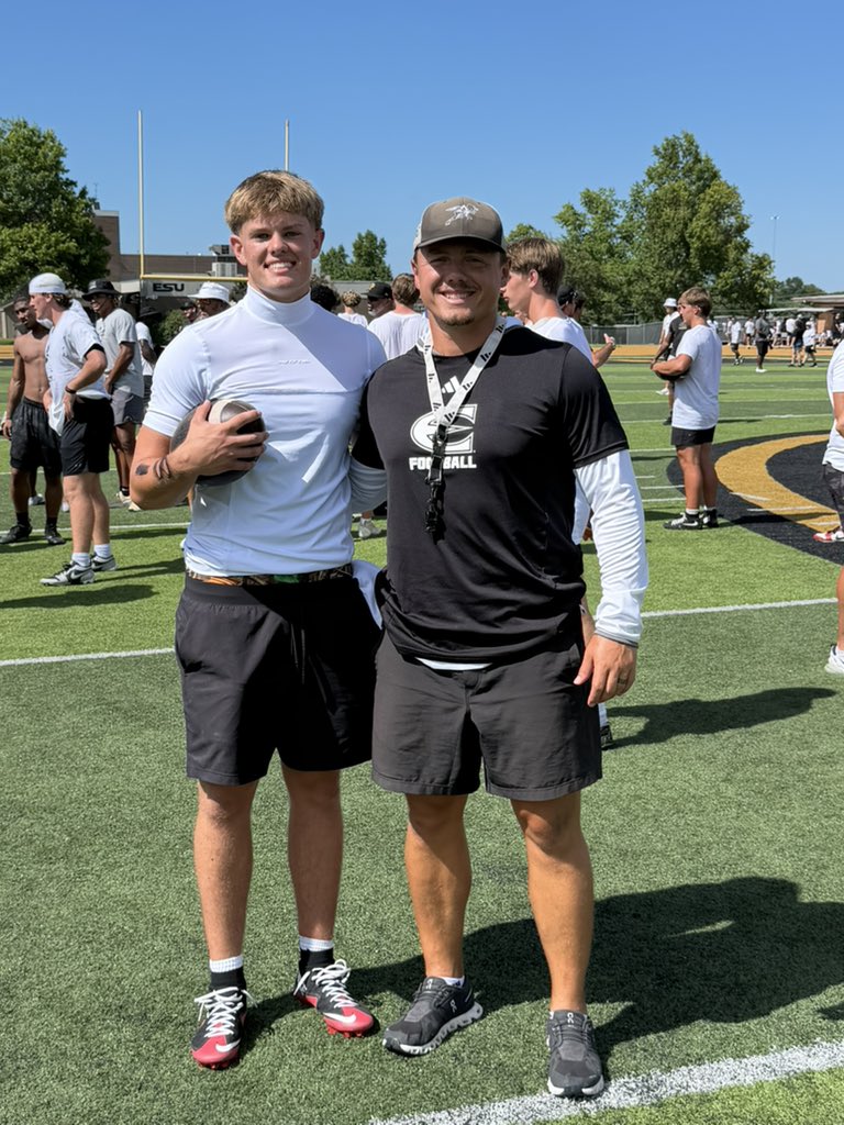 Colt_M_Curry's tweet photo. Thank you for the camp @esuhornetsfb I had a great time competing! Had great conversations with @CoachMcDown and @CoachGleason10. @MaizeHSFootball 
@CoachMerc72 @CoachJJM @RashadDaniels12 @RockyHinds https://t.co/uui9aSOsw9