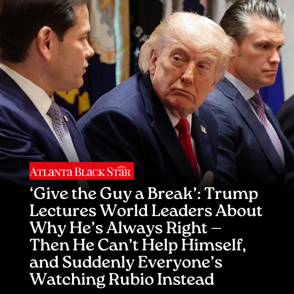 ATLBlackStar's tweet photo. Trump wanted the world leaders focused on him, but the second he couldn't help himself, all eyes shifted to Rubio.
https://t.co/aKZL5K4mJd https://t.co/ULe5NqKkwS