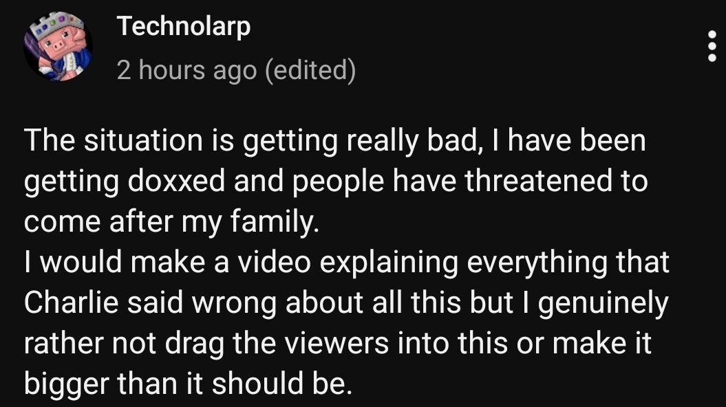RuizPabla90466's tweet photo. @susanfox Charlie, Tubbo and Sneeg need to make a video to tell some of their fans to chill. https://t.co/iOkd7v4TbY