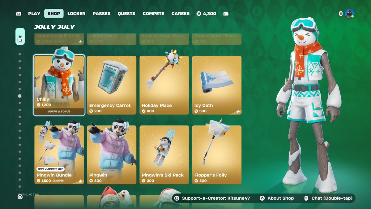 KidLaroiFNShop9's tweet photo. No

But yesterday we got the Warframe collab, pretty cool but just a skin &amp; Jam track? Come on..

Borderlands is back with The Psycho Bandit and Mad Moxxi

And from yesterday, Jolly July with Santa 'Brina, Snow Miku, Alpine Lexa, Chilly, Pingwin, Nog ops (gross) &amp; Yuletide ranger https://t.co/4gplwR8tFT