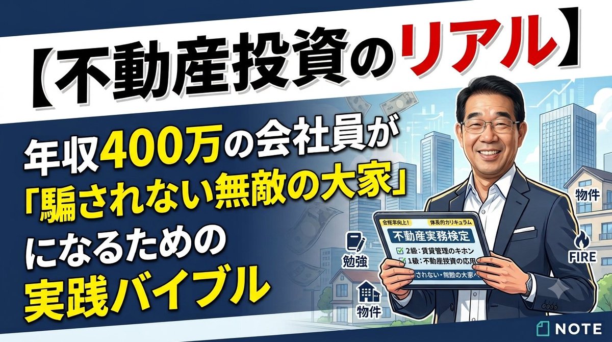 hardhard12's tweet photo. 【不動産投資のリアル】年収400万の会社員が
「騙されない無敵の大家」になるための実践バイブル
詳しく知りたい方リプ欄からどうぞ
＃不動産実務検定
＃不動産投資 https://t.co/ZS7EF9RmuA