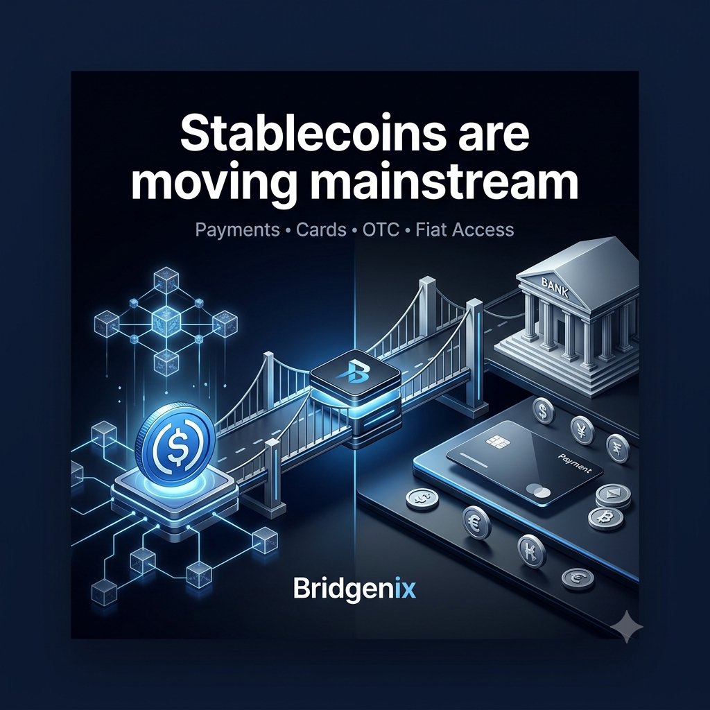 BridgenixPay's tweet photo. GM and happy Monday 🌍

Circle receiving final OCC approval for a national trust bank is a big signal for USDC.

Stablecoins are moving closer to mainstream finance.

That is what Bridgenix is building for. https://t.co/wCijrSydFQ