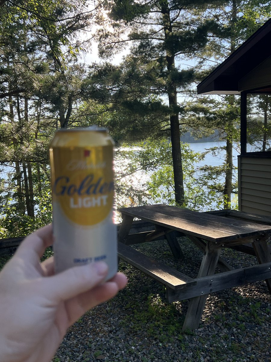 Bhallerm's tweet photo. @MichGoldenLight vacation started yesterday. Nothing like the north Minnesota lake country. Wind in the tall pines &amp; a Golden in hand. https://t.co/Ds8kVSvoNV