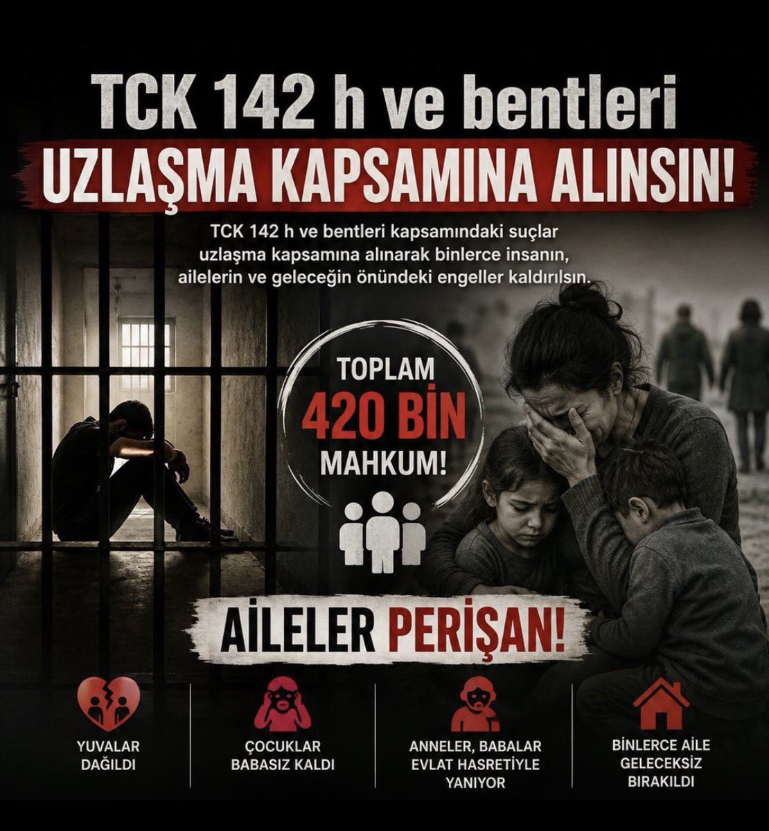 Gamze1044843's tweet photo. @Emine_Gozgec16 MAL VARLIĞINA KARŞI İŞLENEN #TCK142/h Tüm bentleriyle uzlaşma kapsamına alınmalıdır zarar giderilmiş şikayetçi yok ona rağmen verilen ömürlük cezalar var lütfen sesimizi duyun #CezadaAdaletİnfazdaEşitlik #TCK142KapsamaAlınsın https://t.co/HXYZgd7Vid