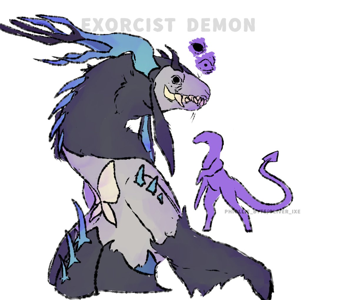 PHIOLLIE_BYTE's tweet photo. :] An Artfight attack on @vamoopy !! I can't draw people well, Sword even wasn't that good, so I turned Exorcist Demon Medkit into a beast! I hope that's okay https://t.co/m8QJhS1OC7