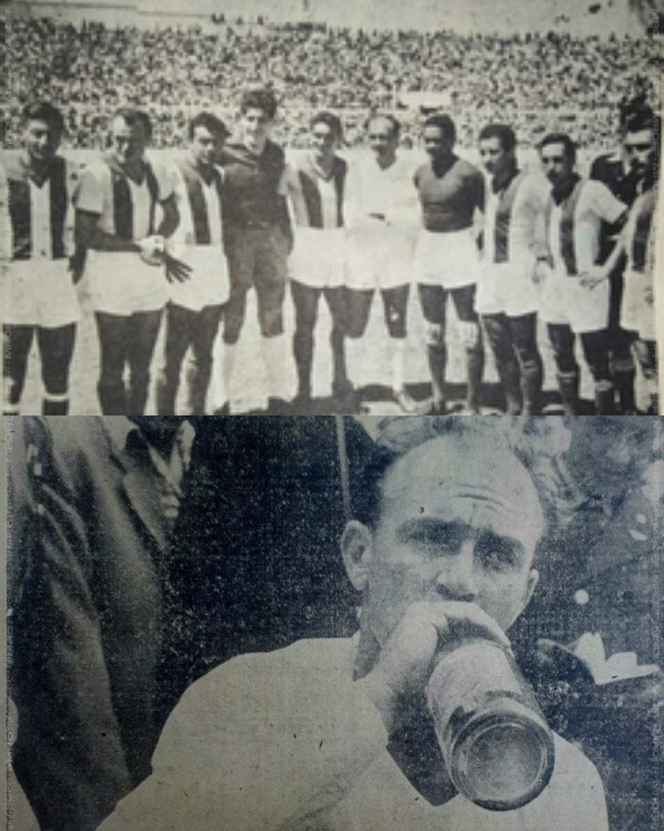 MrOFFSIDER's tweet photo. El 12 de julio de 1959, en el Estadio Olímpico Atahualpa, el Real Madrid venció 5-1 a la Selección de Pichincha. Ferenc Puskás marcó un hat-trick y Alfredo Di Stéfano anotó un doblete para el cuadro merengue, mientras que Roberto Ortega descontó para la selección provincial. La recaudación del encuentro fue de 600.124 sucres.

| @AntonioUbilla1 |