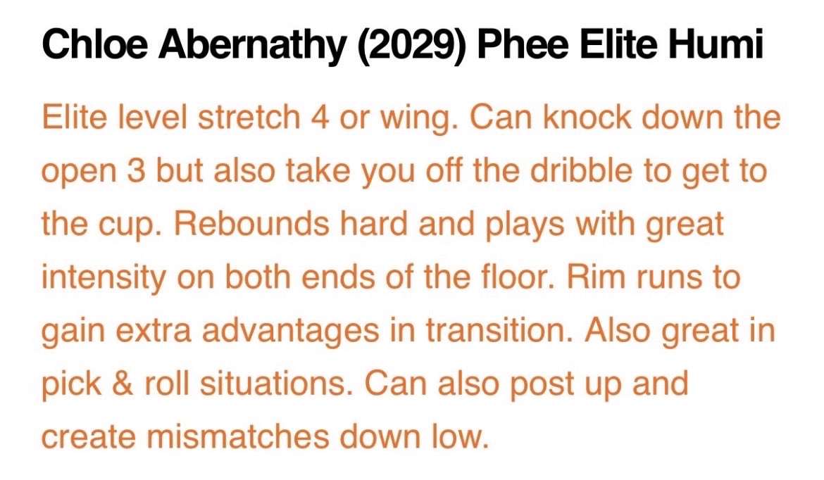 Chloeabernathy0's tweet photo. NE2K Hoops thank you for the write up! @NE2K_Rich @NE2KHoops @PheeElite @Coach_Brent24 https://t.co/pgdlK5H9ox