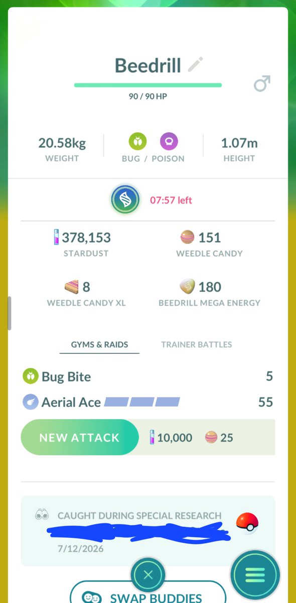 haydenred5's tweet photo. Did the Mega Raid tutorial and caught the free beedrill AND IT WAS SHINY?
#pokemongo10 https://t.co/iz83FlANWI