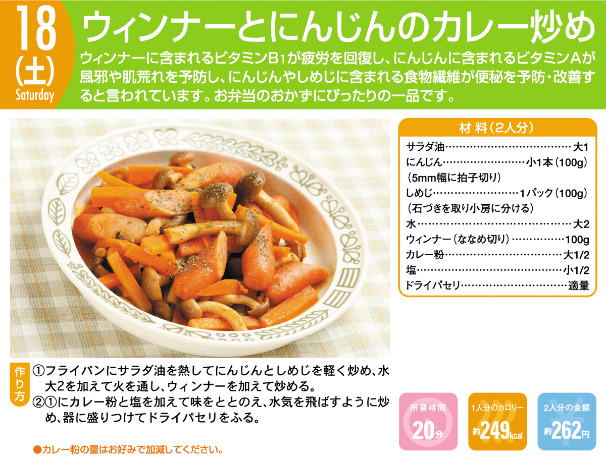 qui_kuma's tweet photo. 今日はウィンナーとにんじんのカレー炒め☆

#簡単レシピ #レシピ #料理 #料理初心者 https://t.co/NqzhQrbXGM