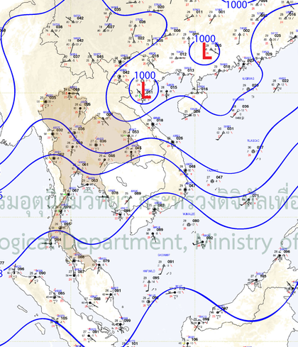 HelmutDuerrast's tweet photo. 13 Jul 26 06:50
Weather for #Thailand & region; via https://t.co/Cfj2vp2bHi
, weather map via https://t.co/6xsPTcYmf6
>#SWMonsoon with SW WIND
>Low Pressure (L)-warmer land/ocean = more RAIN https://t.co/Pw5NO9IQmb