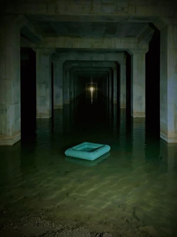 GIGATOPE's tweet photo. Flooded Concourse 5 has been returned to service. Aquatic passengers retain right of way. #GIGATOPE https://t.co/QGa6DBs5q1