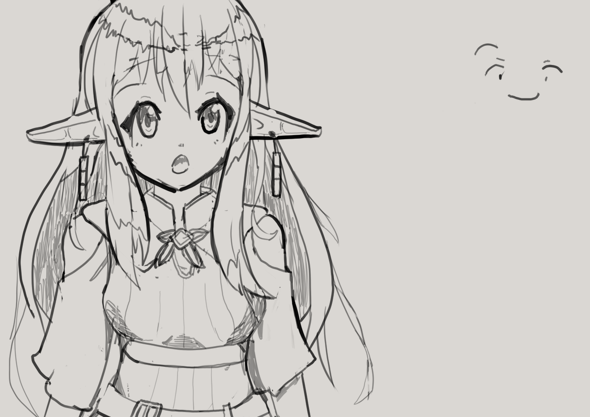 Inspiredflan's tweet photo. Elf sketch. https://t.co/D4Y9mqCv4N