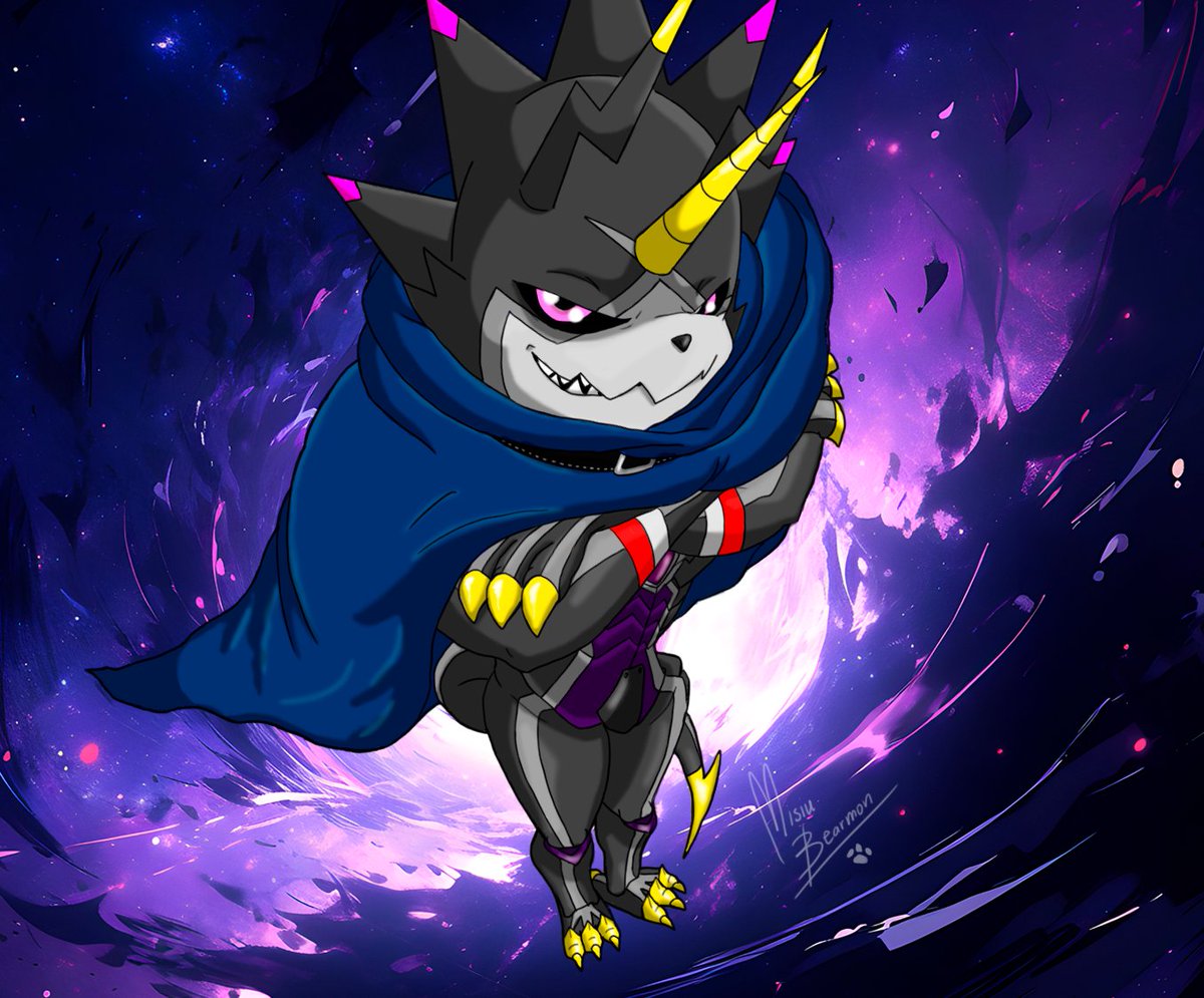 GulusPudi's tweet photo. Is there an artist here who has some free time and would be interested in drawing my OCs in their own style? #digimon #デジモン #DigitalMonsters #gammamon #gulusgammamon #digimonOC #digimonfanart https://t.co/bLb4GBdxqo