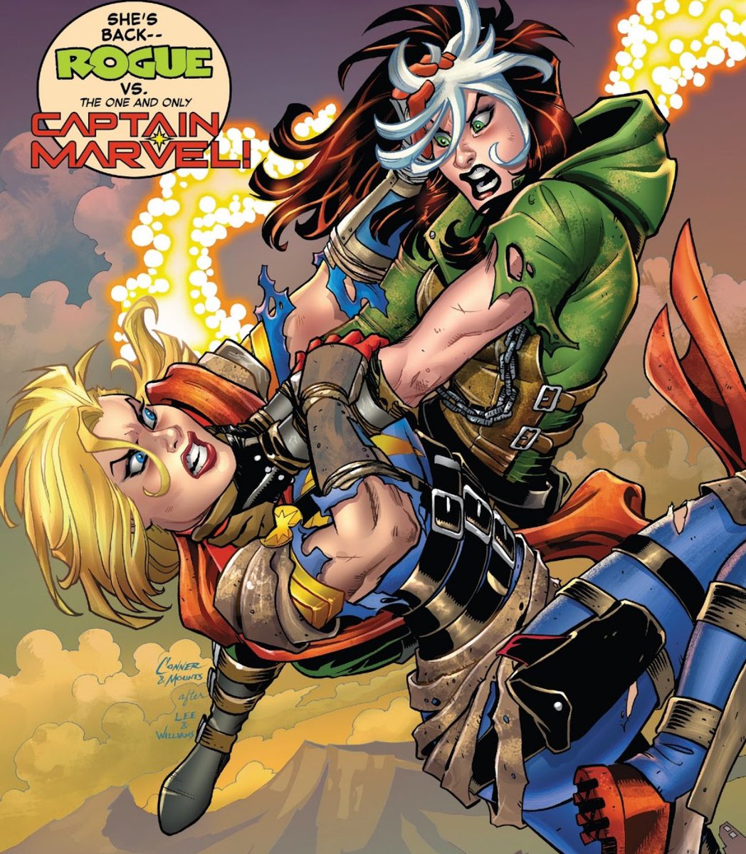 normantorregros's tweet photo. ¿Les gustaría ver en live action cómo #rogue le quita sus poderes a #captainmarvel ? Podría ser una gran forma de traer a #indenavarrette al #ucm y despedirnos de #brielarson 😉🧐 https://t.co/vMeQ8FQbXJ